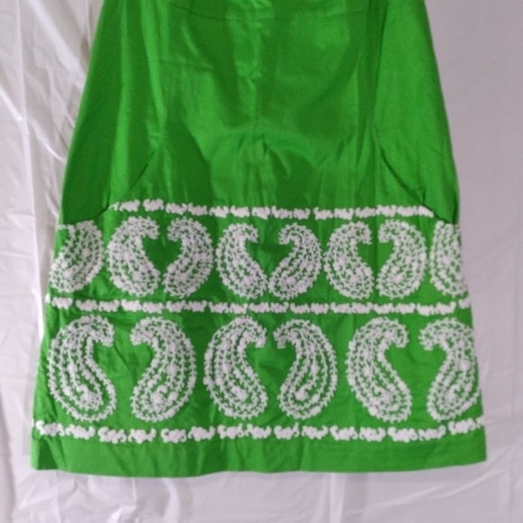 Lilly Pulitzer Green Paisley Embroidered Jacqueline Shift Dress - Picture 4 of 15
